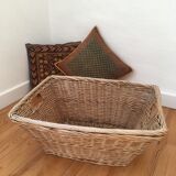 Laundry basket rectangular wicker