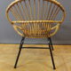 Salon en rotin et fer laqué noir par Rohe Noordwole vers 1950