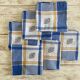 Lot de 6 serviettes tissage écossais - 60x60cm - coton