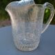 Special crackled glass pitcher with spikes