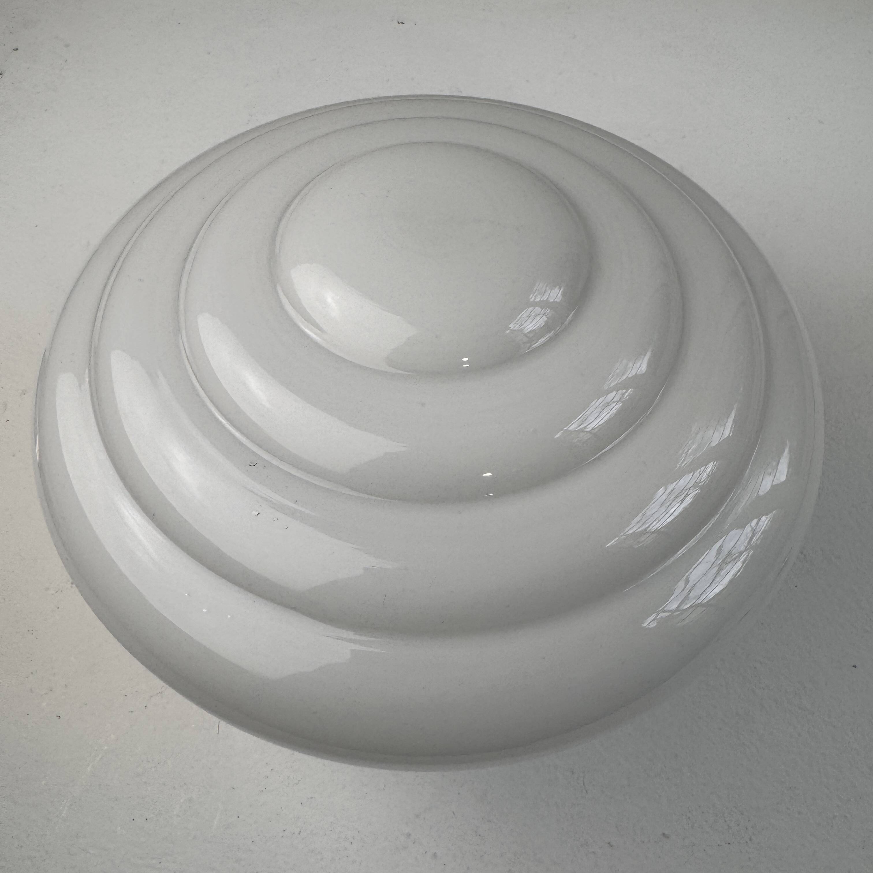 Antique applique or ceiling light in opaline art deco