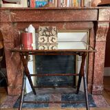 Mahogany folding table mirror top