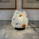 Table lamp with multicolored Murano glass pebbles