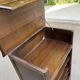 Bibus Louis XV bookcase in solid wood with dark oak finish