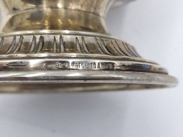 800 silver teapot Italian goldwork 1st half of the 20th century