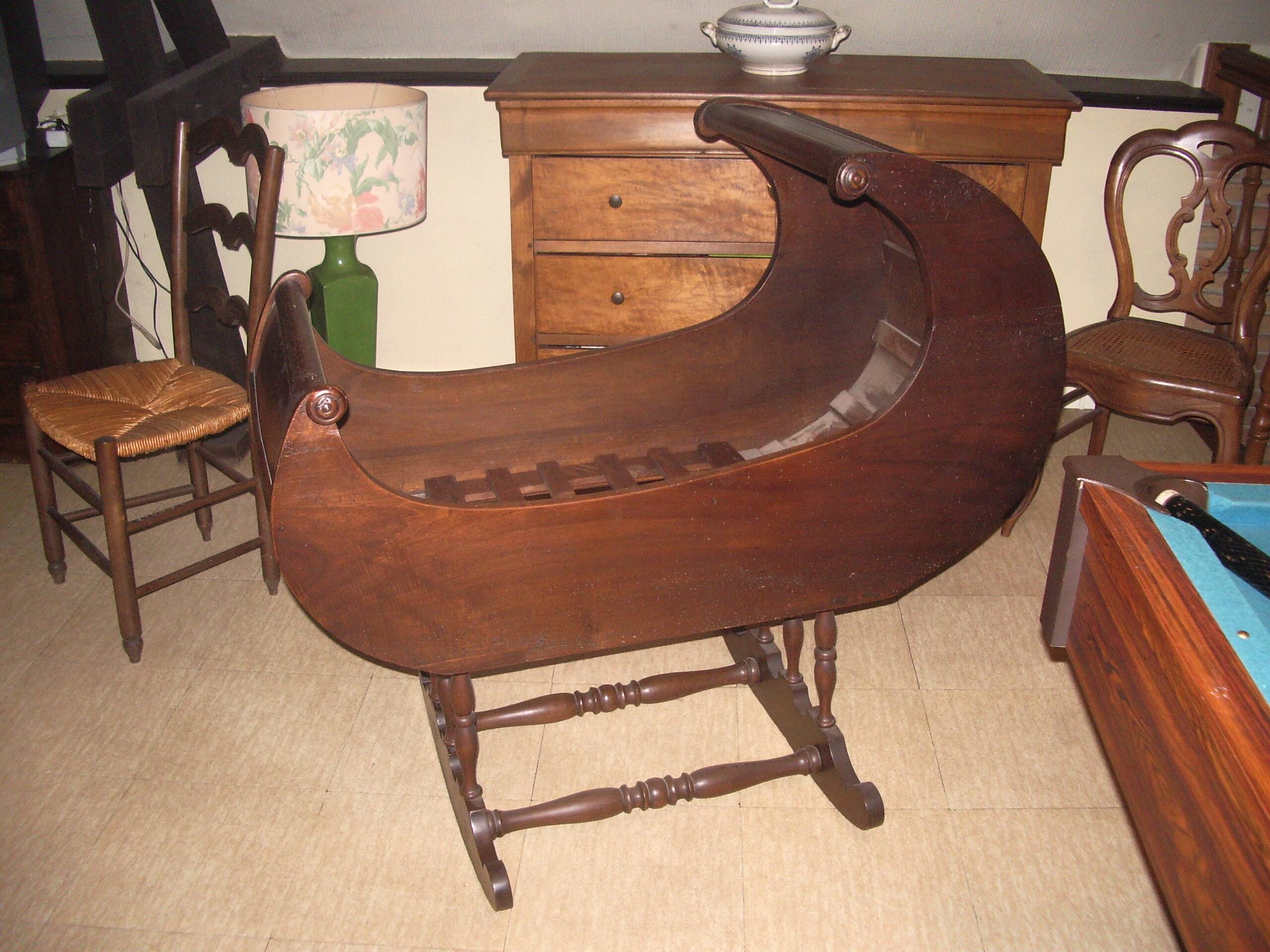 Antique wooden cradle