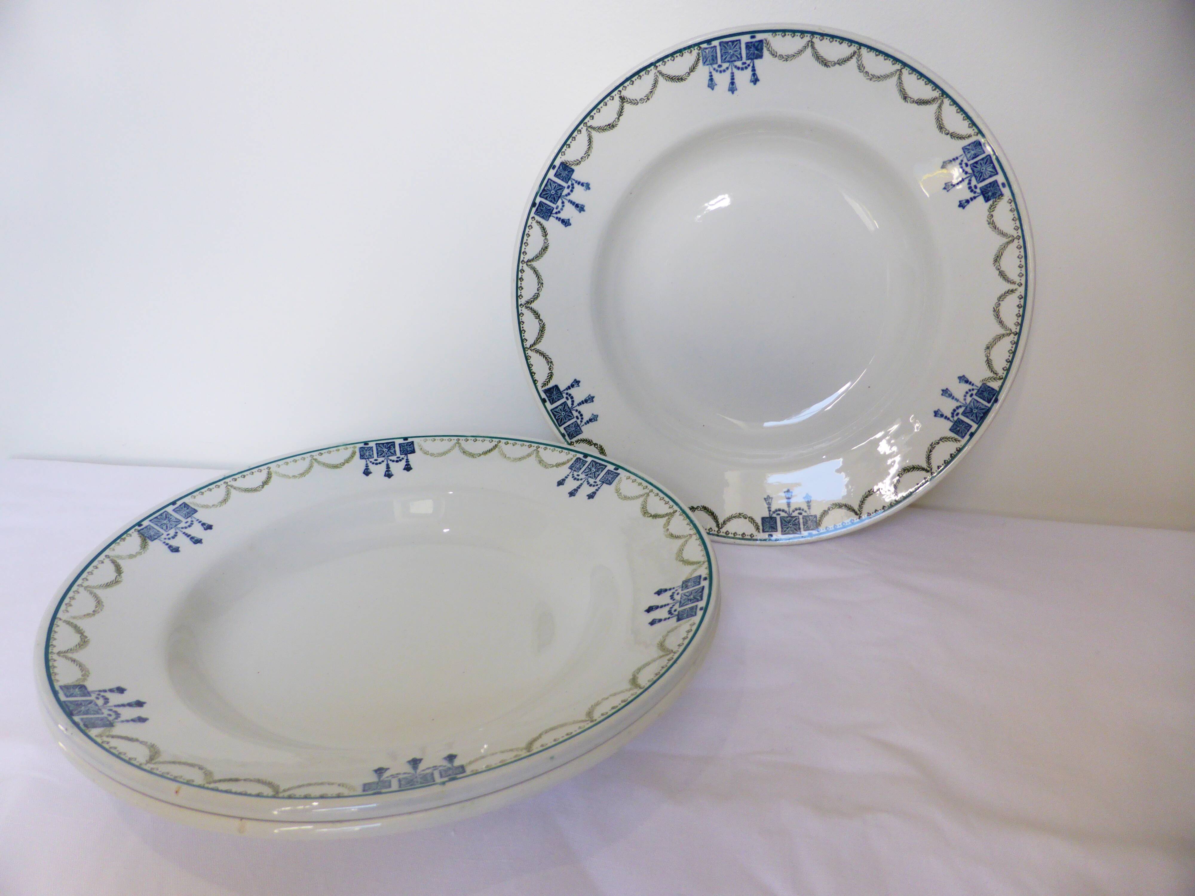 3 vintage deep plates from St Amand 220645