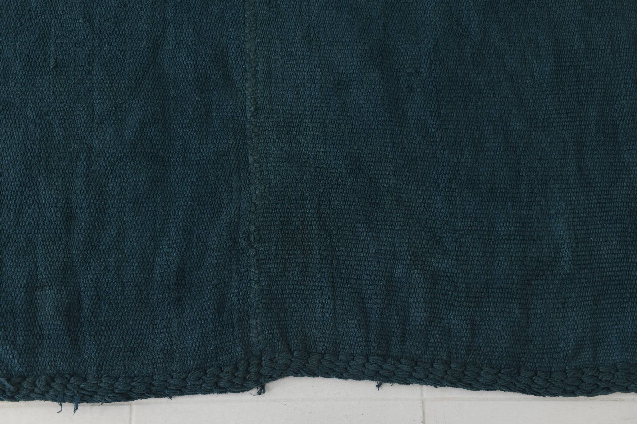 Navy Blue Pattern Handmade Kilim Rug, 128x235 Cm