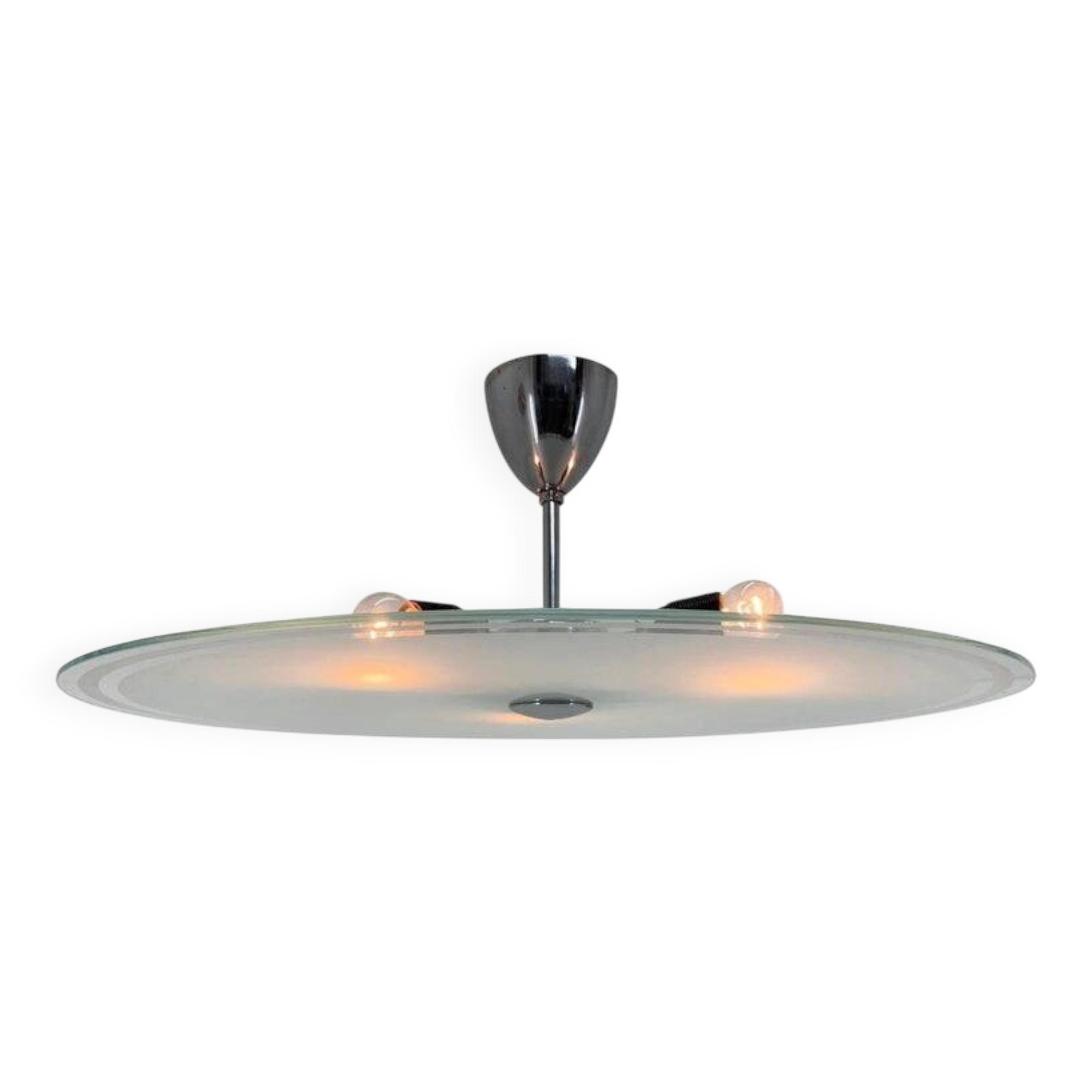 Large Bauhaus Functionalism Pendant, Art Deco, 1930s