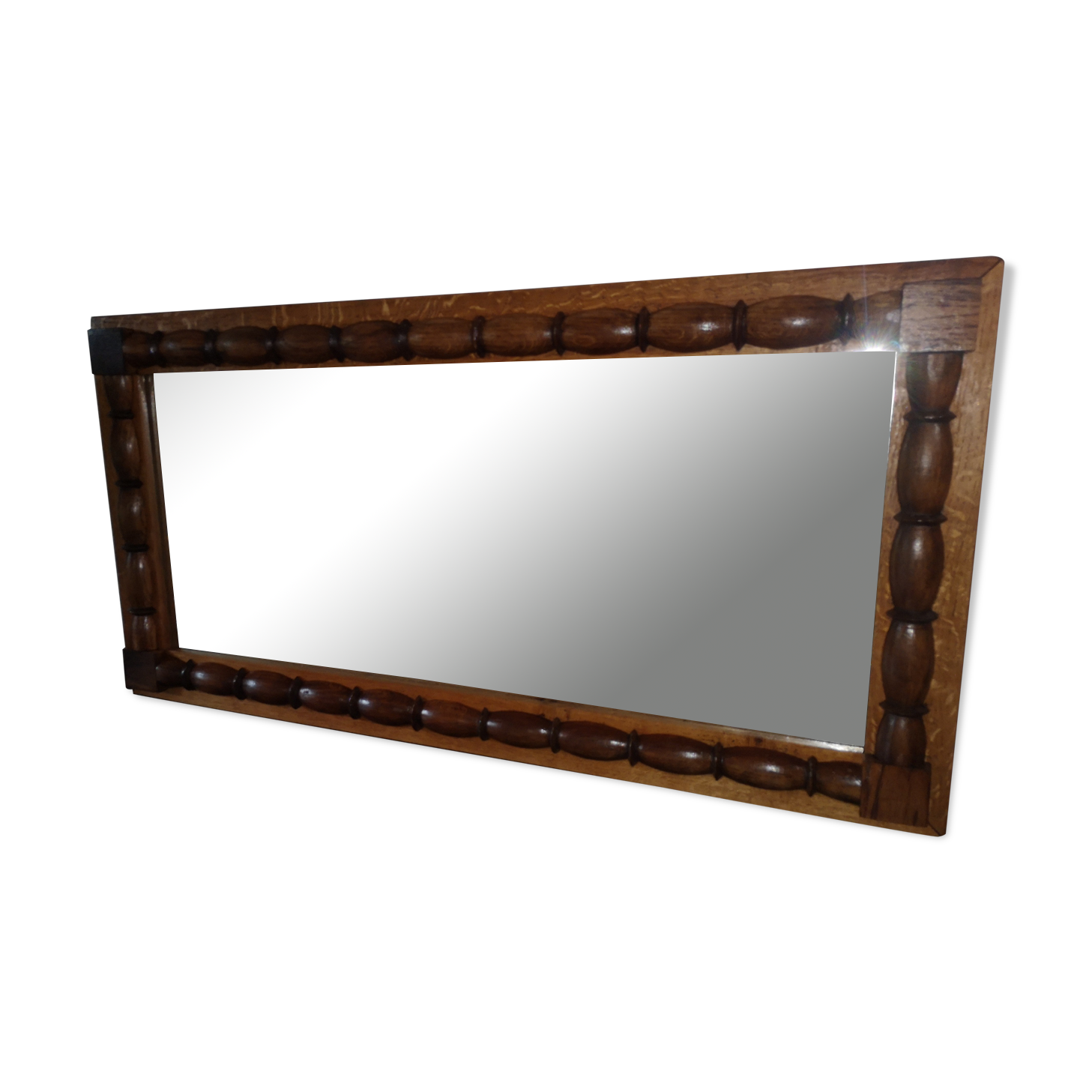Solid oak mirror 84x42cm