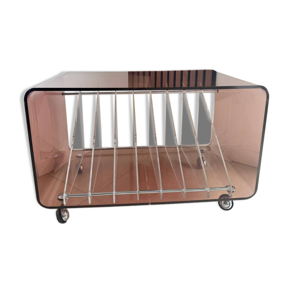Table basse/meuble vinyles M. Dumas Roche Bobois vintage