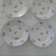6 dessert plates decorated small porcelaiene flowers Sologne LAMOTTE