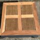 Square opium coffee table, solid teak, elephant legs