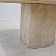 Table basse italienne en travertin, années 1980