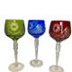 Tableware, set of six XXth century crystal Roemer glasses.