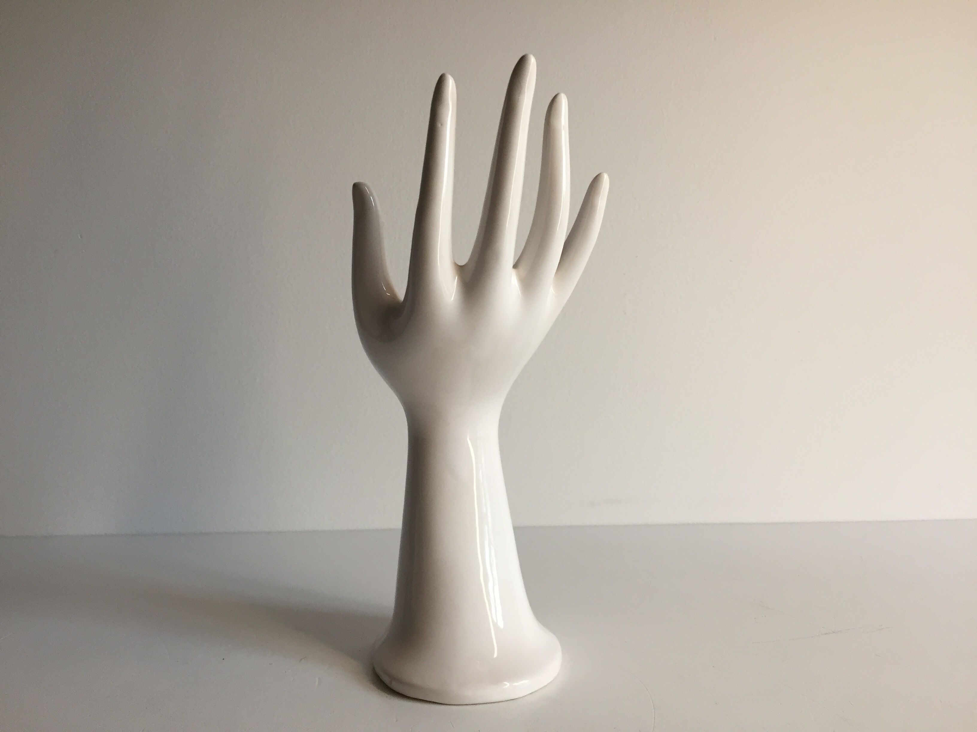 Hand vintage ceramic enamelled