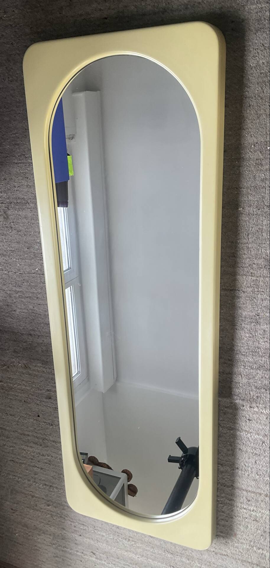 Large oblong mirror Space Age 1970s
