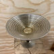 Large art deco silver metal fruit bowl