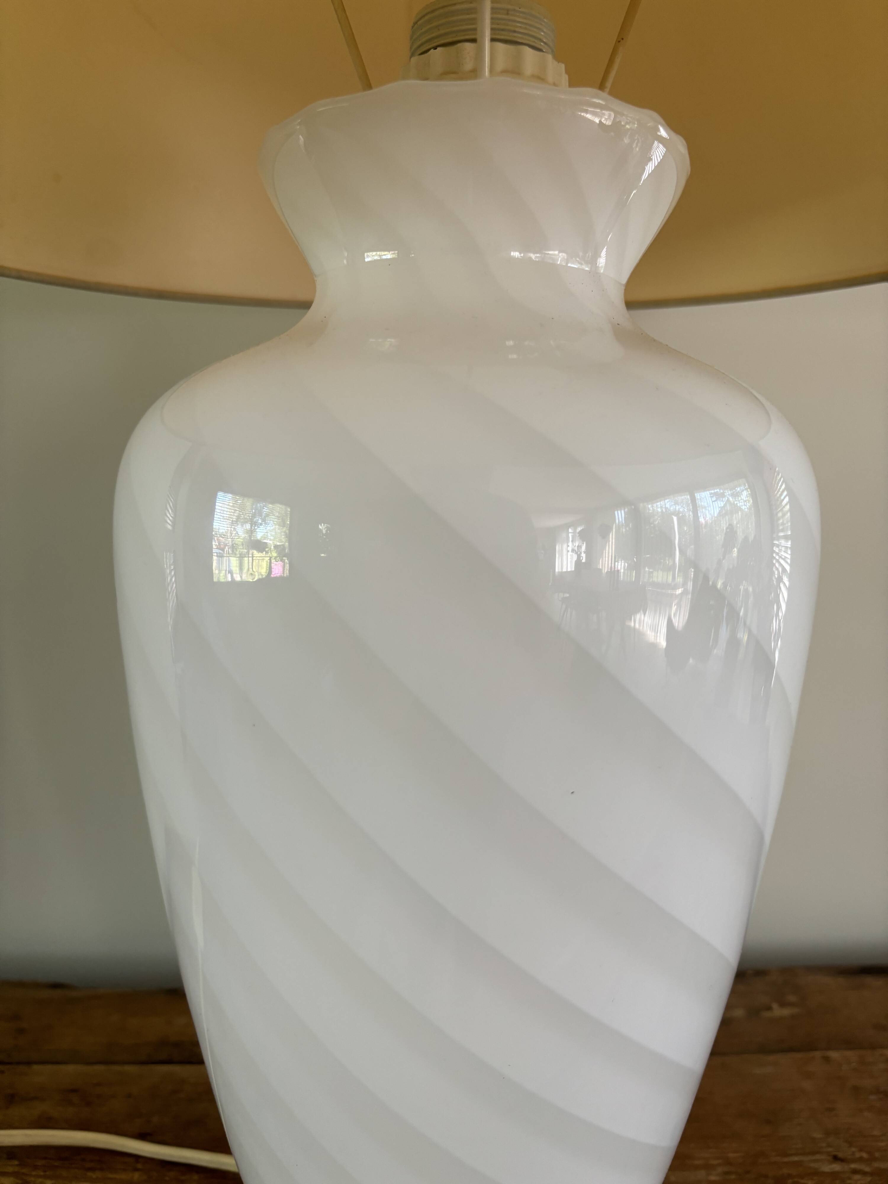 Vintage table lamp Murano glass design