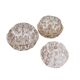 Set of three vintage flowers in transparent molded glass