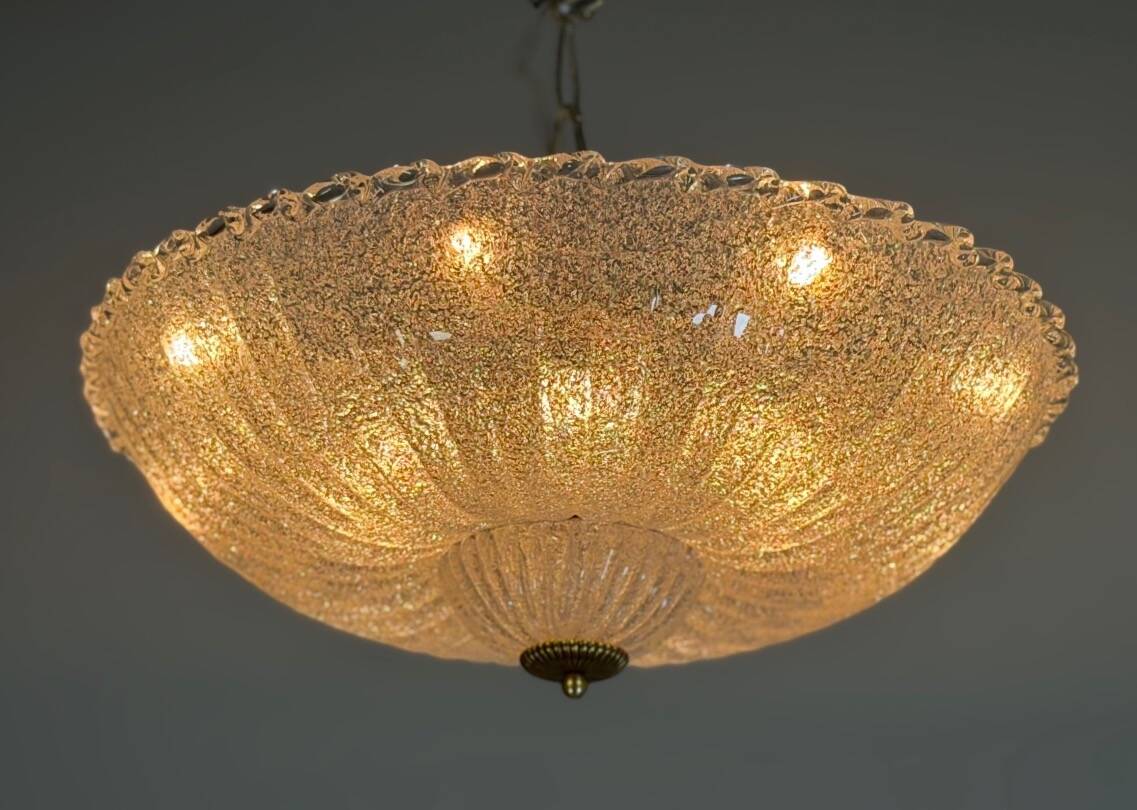 Venetian ceiling light in Murano glass, circa 1940