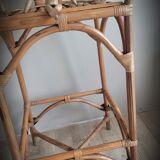High bar rattan stool