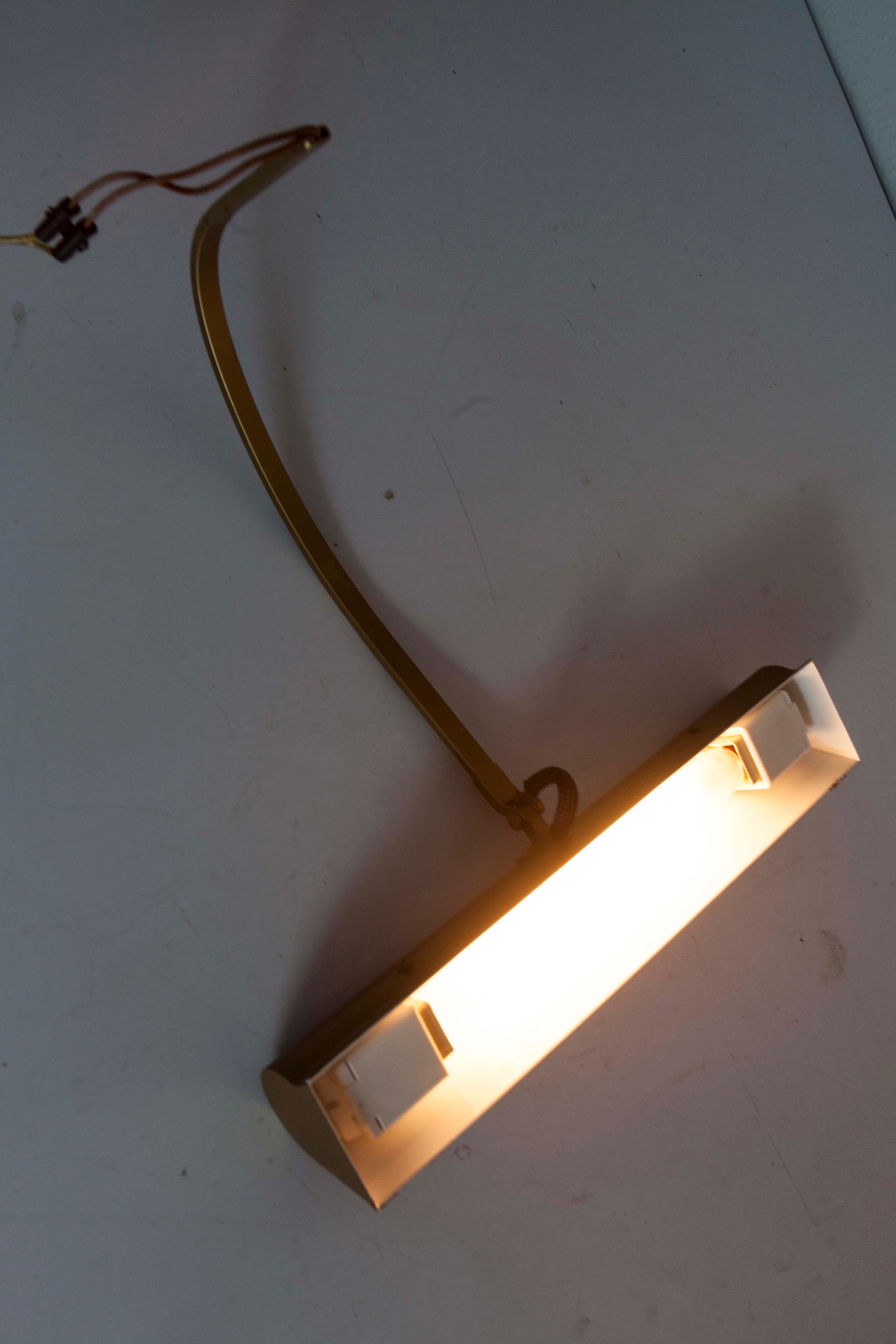 Lot of 3 brass painting wall light