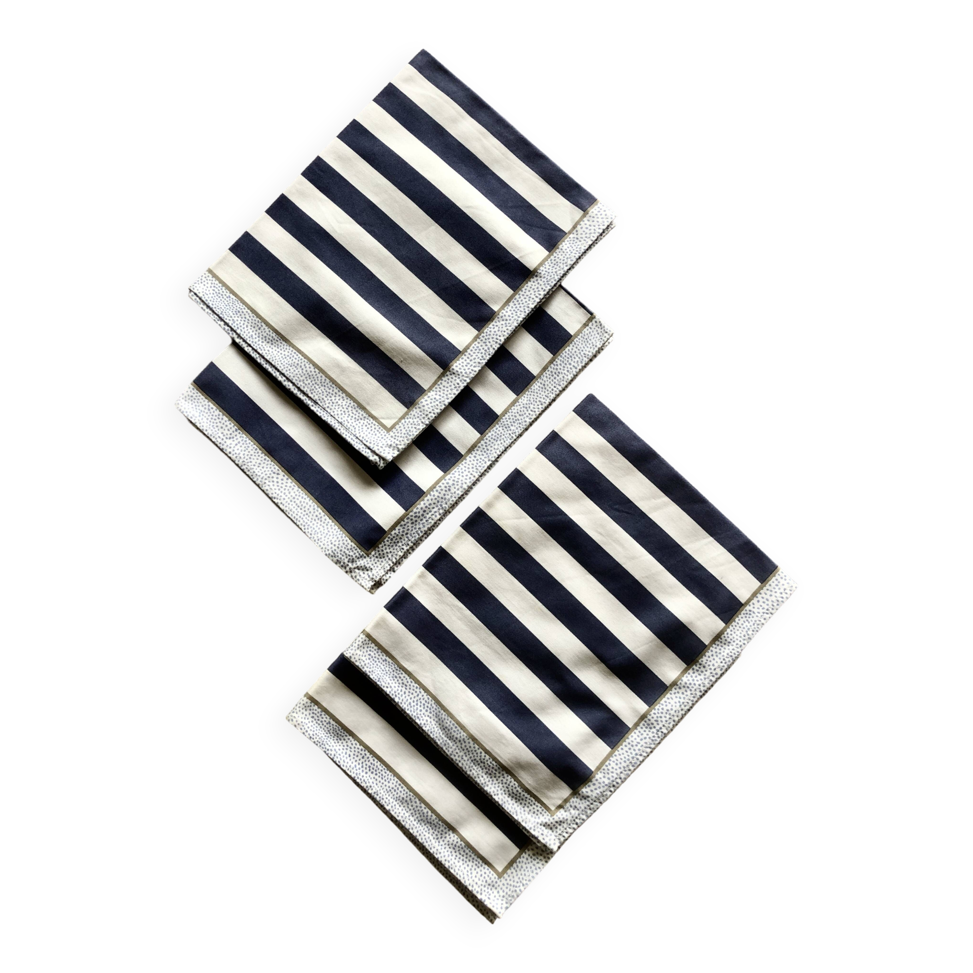 Blue striped napkins