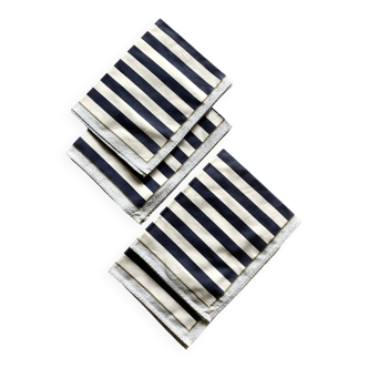 Blue striped napkins