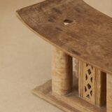 African Ashanti monoxyl stool in solid wood circa 1950
