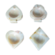 Series of 4 ashtrays "card game" in alabaster 60s 70s
