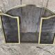 Pare Feu Grille Protection Cheminée 3 Volets Laiton Années 70 Vintage