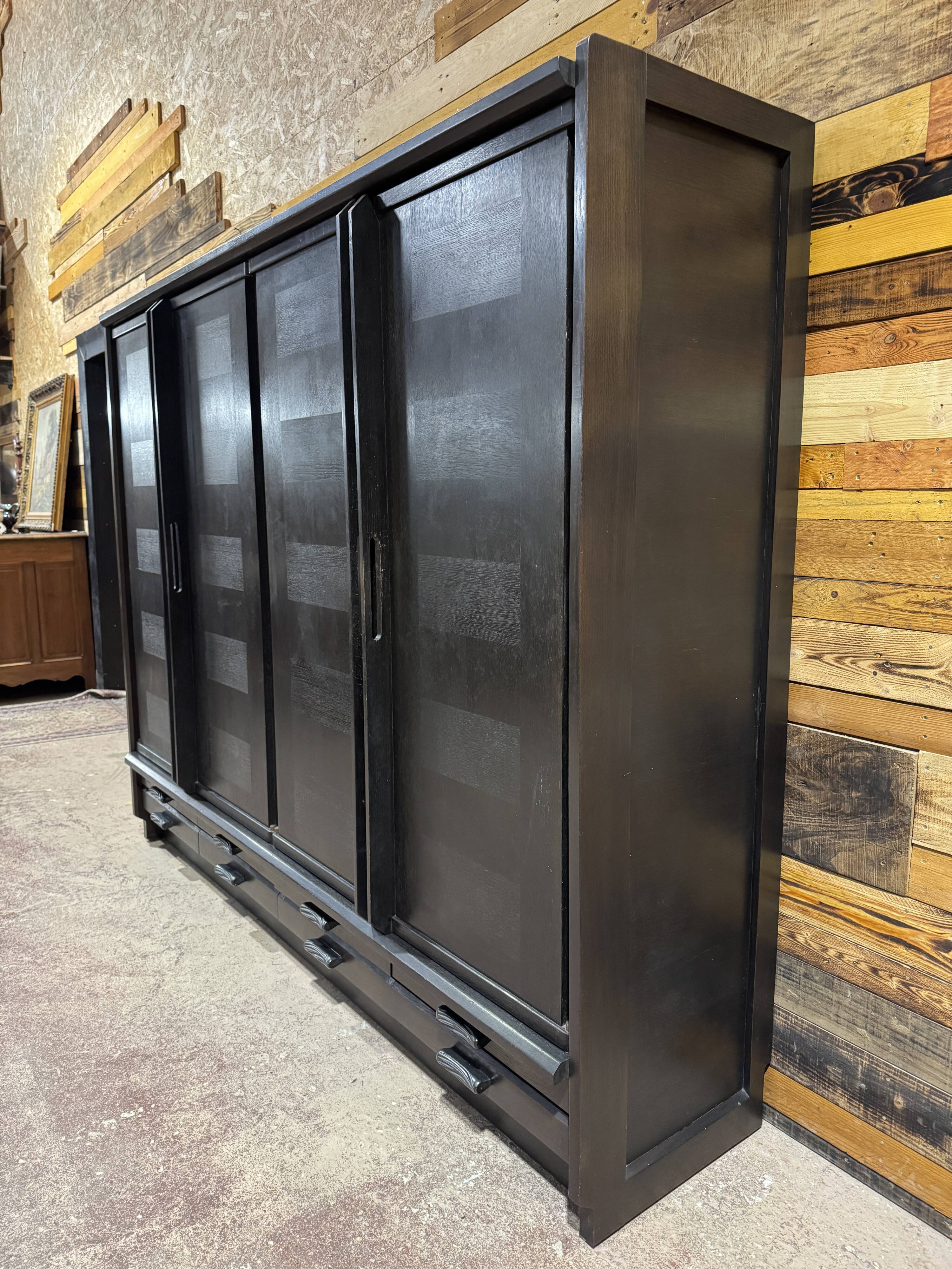 Oak wardrobe by Guillerme & Chambron