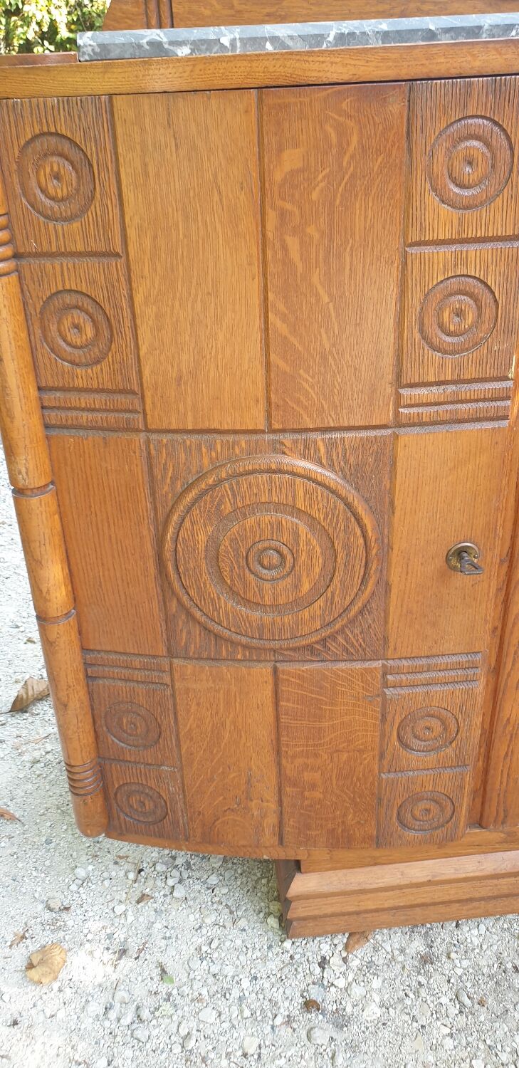 Oak art deco sideboard