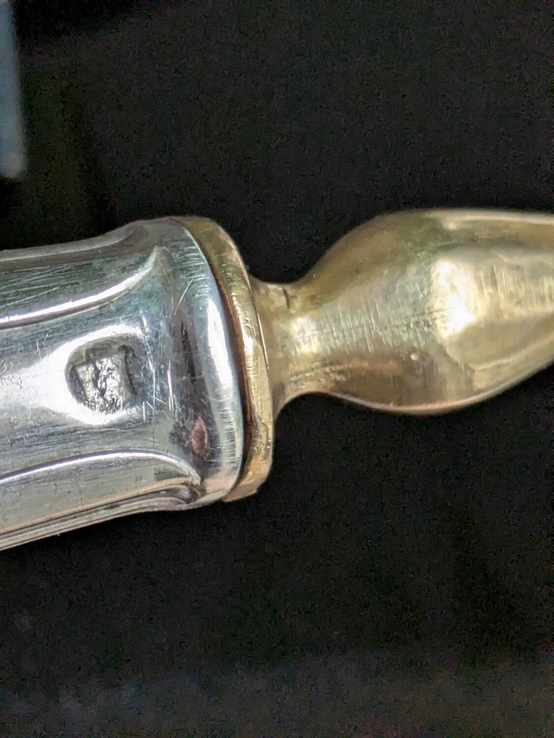 Art Deco silver-plated and vermeil cake server