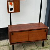 MCM Vintage Teak Coat Rack with Storage Unit