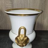Cache-pot or decorative vase in white porcelain, Empire style.