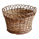 Cache-pot vintage rotin tressé – Accessoire plante d'intérieur