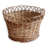 Cache-pot vintage rotin tressé – Accessoire plante d'intérieur