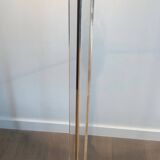 Lampadaire de parquet en verre et laiton