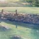 Vintage Original Oil On Canvas Painting Rural Landscape  1995