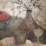 Ancien tableau nature morte figuratif