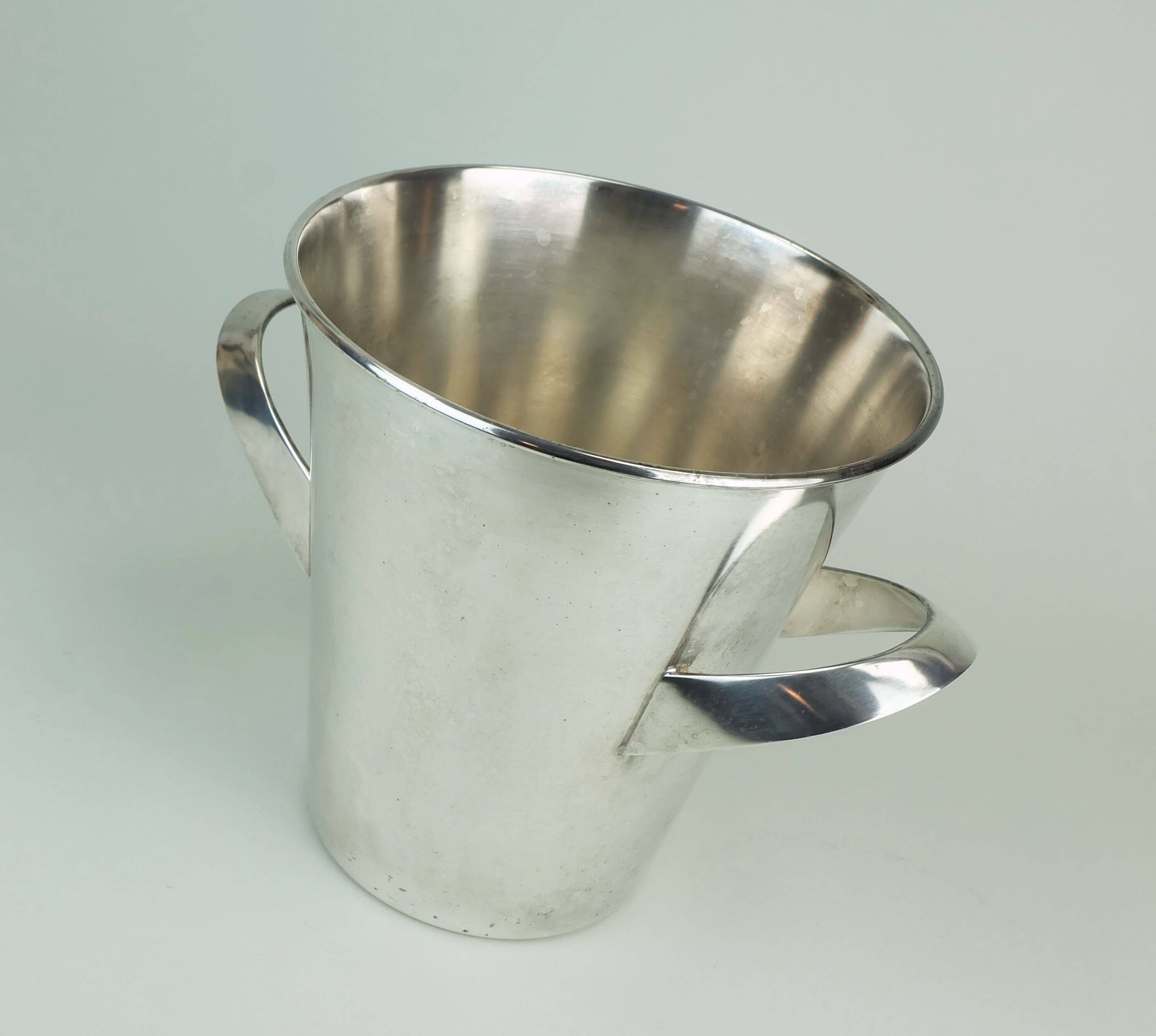 Silver-plated mid century champagne cooler designed by kurt mayer for wmf  1950s