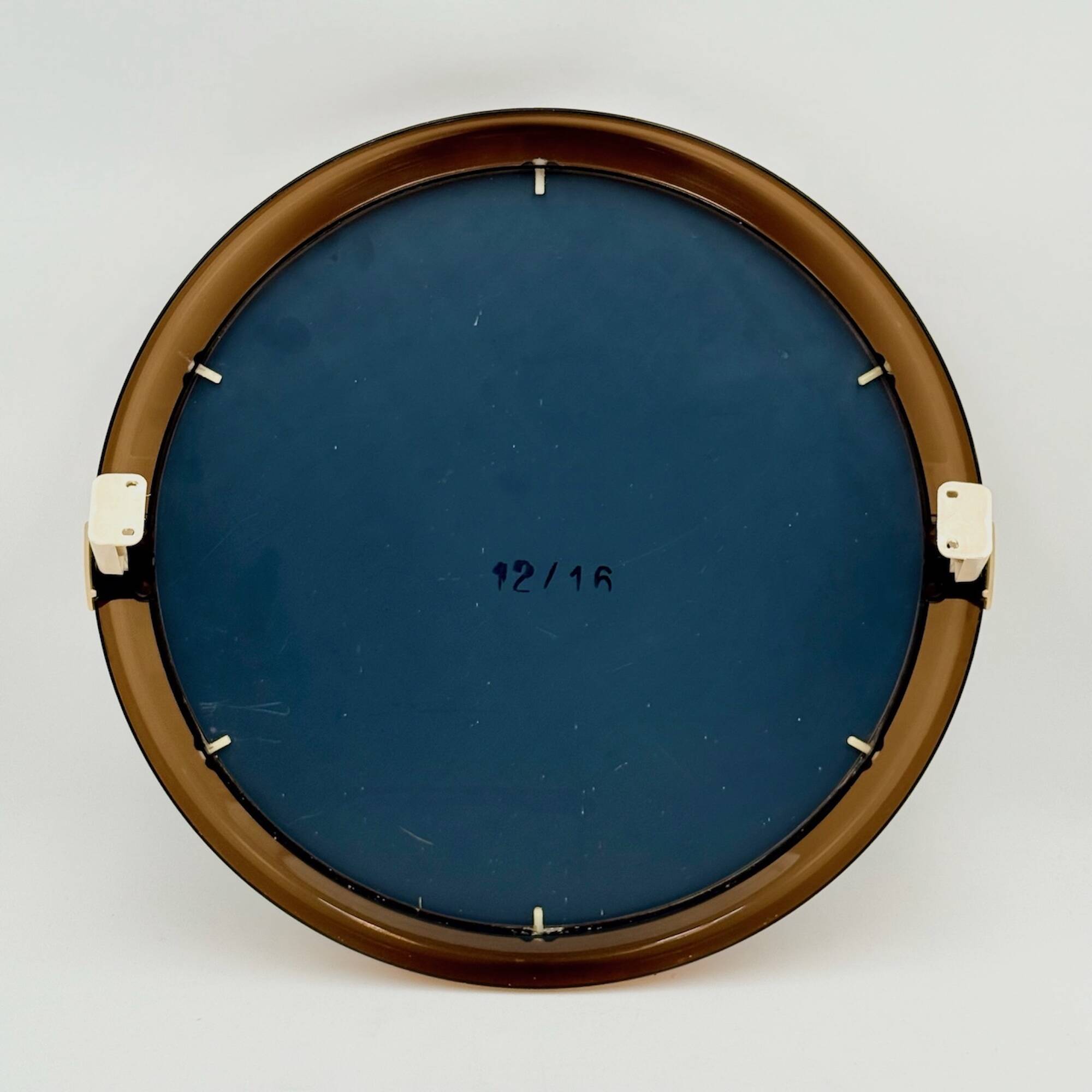 Miroir mural pivotant Space Age en plastique fumé, France années 70