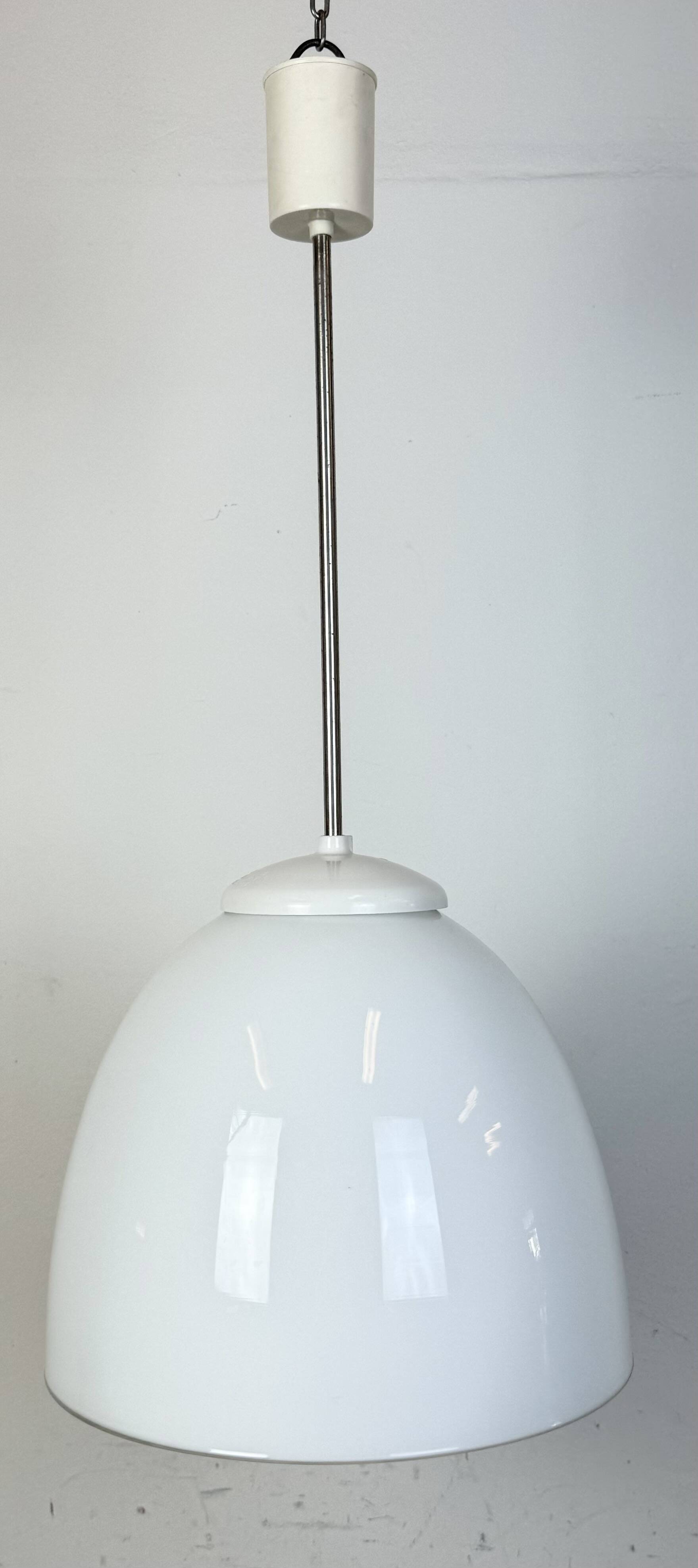Vintage Chandelier with Milk Glass from Elektrosvit, 1960s