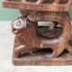 Siège africain monoxyle en bois sculpté