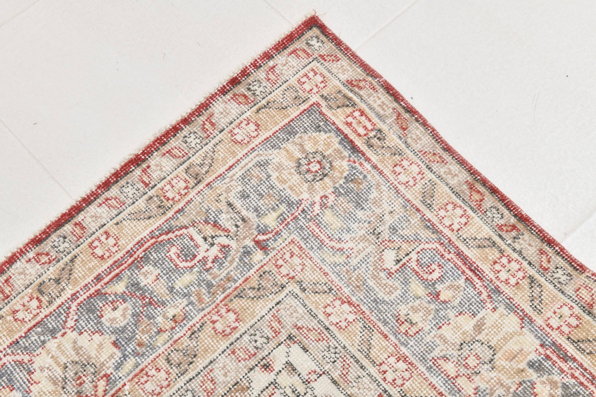 7x10 Faded Red Area Vintage Persian Rug, 199x311 Cm