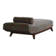 Art Deco bench, reupholstered in vintage fabric, Danish cabinetmaker, 1940s.