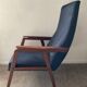 Scandinavian armchair in teak and velvet from the 1960s.