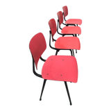 Set of 4 "Revolt" model chairs by Friso Kramer